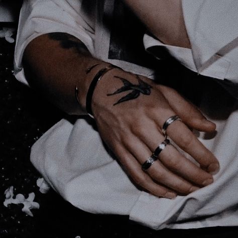 Hands With Rings, Rabastan Lestrange, Hand Jewelry Rings, Rings Aesthetic, Tattoo Hand, Mens Rings Fashion, Hand Pictures, Hand Jewelry, Men's Rings