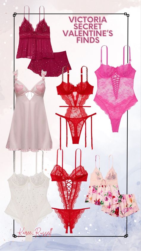 Victoria’s Secret Valentines Day, Victoria Secret Valentines Day, Victoria Secret Lenceria, Victoria Secret Lingerie Sets, Victoria Secrets Intimo, Valentine Lingerie, Secret Valentine, Matching Outfits Best Friend, Vs Lingerie