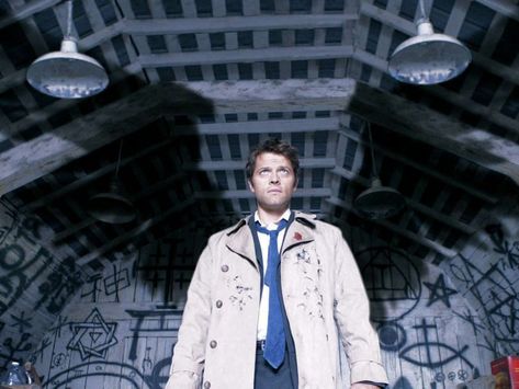 Lazarus Rising, Castiel, Supernatural, A Man, Trench Coat, Wall