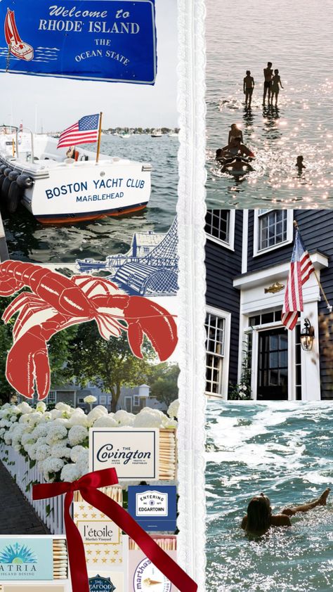 England Wallpaper, Phone Collage, East Coast Aesthetic, American Aesthetic, England Summer, Hamptons Summer, Coastal Wallpaper, New England Road Trip, Dorm Posters