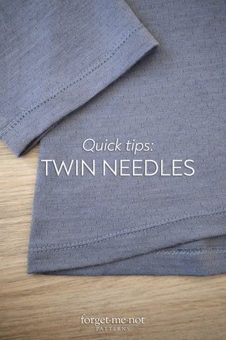 Tips for your twin needle - Forget-me-not Patterns Twin Needle Sewing, Sewing Hems, Sewing School, Sewing Leather, Diy Sewing Clothes, Couture Sewing, Sewing Lessons, Sewing Skills, Sewing Tools