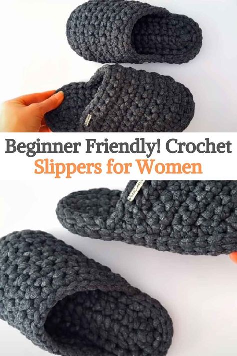 Newbie Pleasant! Crochet Slippers for Ladies- #Beginner #Crochet #Friendly #Slippers #Women Check more at https://howcandothis.com/diyideas/newbie-pleasant-crochet-slippers-for-ladies/ Crochet Top Free Pattern, Diy Crochet Slippers, Crochet Flower Squares, Easy Crochet Slippers, Beautiful Slippers, Crochet Slippers Free Pattern, Crochet Shoes Pattern, Crochet Slipper Pattern, Cozy Crochet