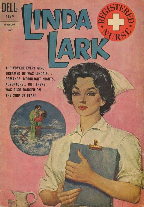 Comic Book Cover For Linda Lark Registered Nurse #4 Nurse Magazine Cover, Pin Up Nurse, Nurse Books, Nursing Books Textbook, Medical Reference, Visual Therapy, History Of Nursing, Nurse Photos, Nursing History