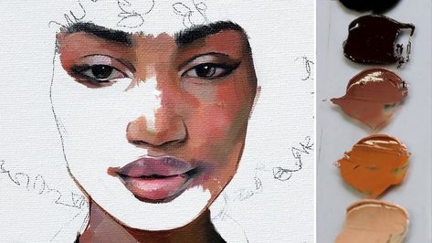 Skin Illustration, Portrait Painting Tutorial, Face Oil Painting, Oil Painting Videos, Acrylic Portrait Painting, Oil Painting Tips, Portrait Tutorial, Oil Painting For Beginners, Oil Painting Tutorial