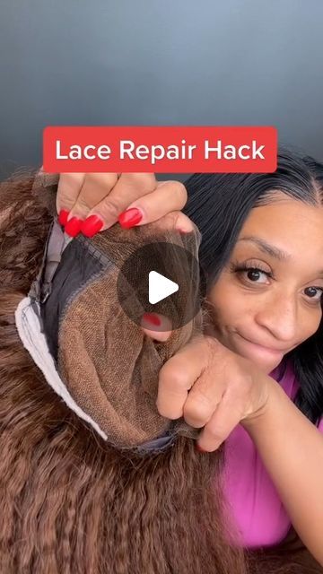 𝐒𝐨𝐠𝐨𝐨𝐝𝐡𝐚𝐢𝐫® Human Hair Lace Wig on Instagram: "Lace repair hack😍 🛒DM for wig link or check my page to shop * 👑Spring Sale.🔥 20% off all site🔥 * 👑ʟɪᴍɪᴛ ᴛɪᴍᴇ& ǫᴜᴀɴᴛɪᴛʏ 50% ᴏғғ sᴘᴇᴄɪᴀʟ sᴀʟᴇ ᴏɴʟɪɴᴇ ɴᴏᴡ . -------------------------- 🎀Get your dream hair with our customized wigs and extensions!  Website: www.sogoodhair.com  Pls follow Cr:  thehairdiagram,thanks!!!!!  #humanhairwigs #weaves #sewins #silkpress #closuresewin #lacefrontal #lacewigs #wigs #blackgirlmagic #lacefrontwigs #lacefrontalsewin #naturalsewin #lacefrontalwigs #blackhairmag #wigunits #quickweaves #bobwigs #wigsforblackwomen #meltdown #gluelesswigs #hairbundle #hdlacefrontals #babyhair #hdlacewigs #laceclosures #laceclosureweave #frontalslay" How To Fix Lace Frontal Wig, Reinstall Old Lace Wig, Hergivenhair Wig, Wig Repair, Customized Wigs, Wig Tips, Natural Sew In, Diy Hair Wig, Crochet Wig