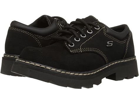 Casual Shoes Black, Swag Shoes, Skechers Women, Dream Shoes, Signature Logo, Women Lace, Timberland Boots, Shoes Black, Sock Shoes