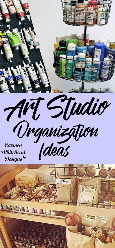 Art Studio Organization Ideas, Studio Organization Ideas, Craft Studio Organization, Sewing Studio Organization, Home Art Studios, Art Studio Storage, Small Art Studio, Studio Shed, Art Studio Space