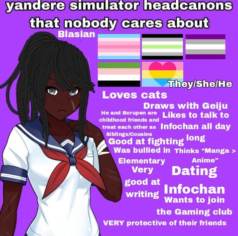 Yandere Simulator Headcanons, Headcanon Template, Yandere Headcanons, Character Headcanons, Sims Memes, Ayano Aishi, Poppy Playtime, Anime Edits, Yandere Simulator