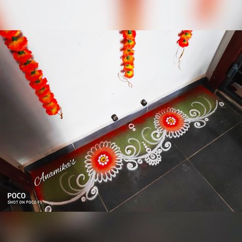 Welcome Rangoli Design Entrance, Welcome Rangoli Design, Padwa Rangoli, Rangoli Big, Welcome Rangoli, Border Kolam, Rangoli Beautiful, Diwali 2022, Flower Kolam