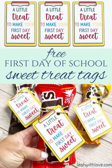 Encouraging Treats For Coworkers, First Day Of School Goodies For Students, Back To School Friend Gifts, First Day Of School Gifts Kindergarten, Welcome Treats For Students First Day, Back To School Gift For Coworkers, Happy First Day Of School Tags Free, A Little Treat To Make The First Day Sweet Free, Back To School Treats For Staff