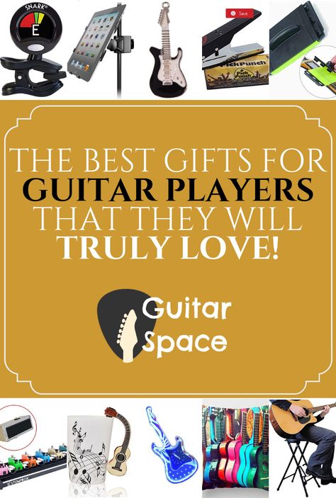 Are you looking around for guitar gifts, but can’t seem to find that special gift for the person you’re shopping for? It’s a common known fact that shopping for presents for other people can be very difficult! Some people are easier to buy for, while other people present more of a challenge. This list is a compilation of some of the most useful, funniest, and interesting gifts for guitar players that you can find on the internet! #gifts #guitar #guitarplayers via @theguitarspace Gifts For Musical People, Gifts For A Guitar Player, Gift Ideas For Guitar Players, Gifts For Guitar Lovers, Guitar Gifts For Him, Gifts For Guitar Players, Guitar Lover Gifts, Acoustic Guitar Accessories, Gifts For Musicians