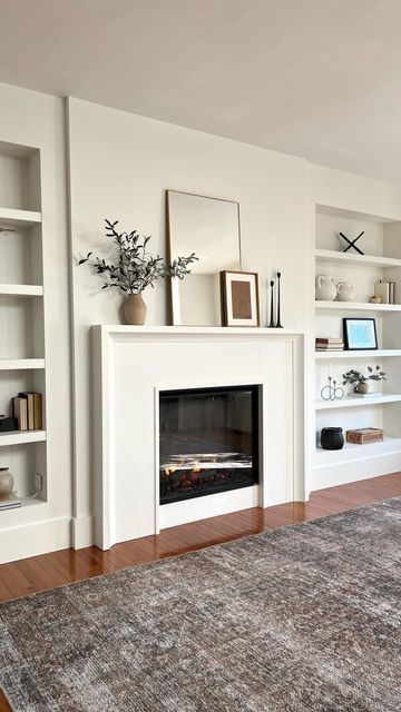 Fun Fireplace, Wide Fireplace, Mantel Styling, Diy Fireplace Mantel, Fireplace Windows, Amber Lewis X Loloi, Home Layout, Parlor Room, Amber Lewis