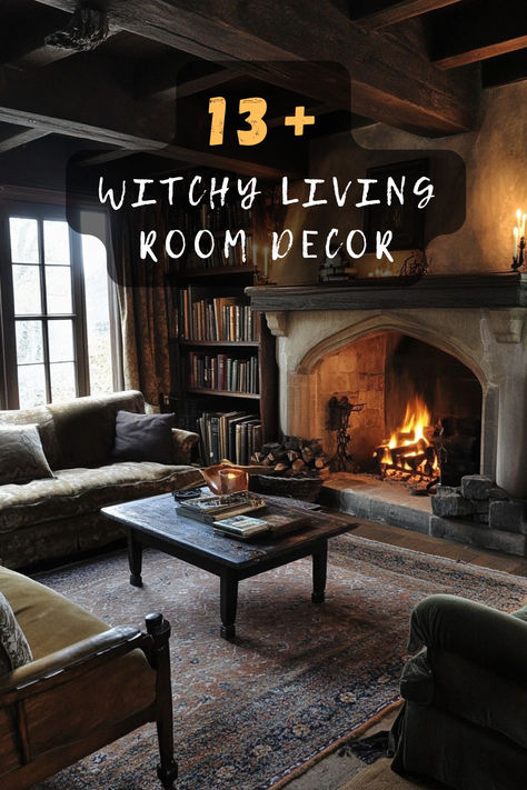 Unleash your inner witch with magical witchy living room decor ideas. Ready to transform your space? Click for enchanting decor tips! 🌙✨ #WitchyDecor #LivingRoomMagic #HomeTransformation #EnchantingInteriors #DecorTips Witchy Space Aesthetic, Witchy House Interiors, Living Room Witchy, Witchy Room Ideas, Witch House Aesthetic, Witch Home Aesthetic, Witch House Interior, Witchy House Decor, Boho Victorian Decor