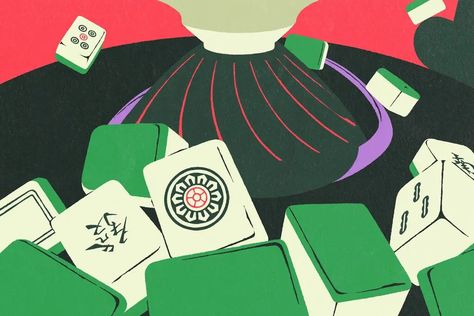 How Auto Tables Changed Mahjong - The New York Times Mahjong Table, Ready To Pop, Event Poster, Magazine Art, Graphic Design Logo, Ny Times, New Technology, The New York Times, Installation Art