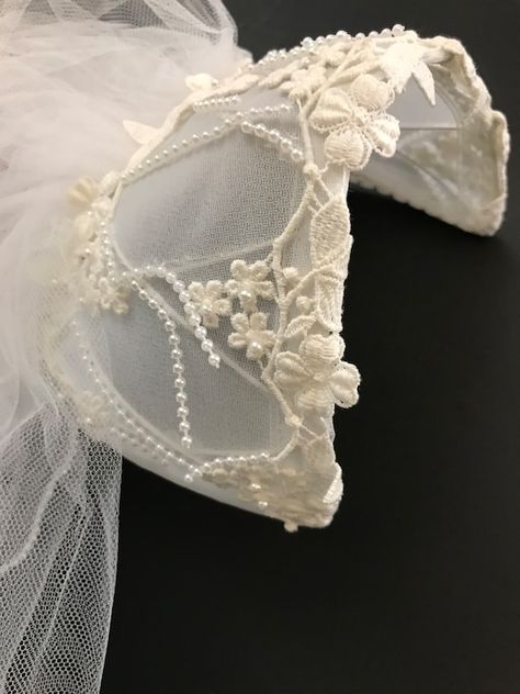 vintage juliet cap - Gem Juliette Cap Veil, Wax Flower Crown, Vintage Wedding Veil, Wedding Headpiece Vintage, Juliet Cap Veil, Juliet Cap, Wedding Veil Vintage, Cap Veil, Beaded Headpiece