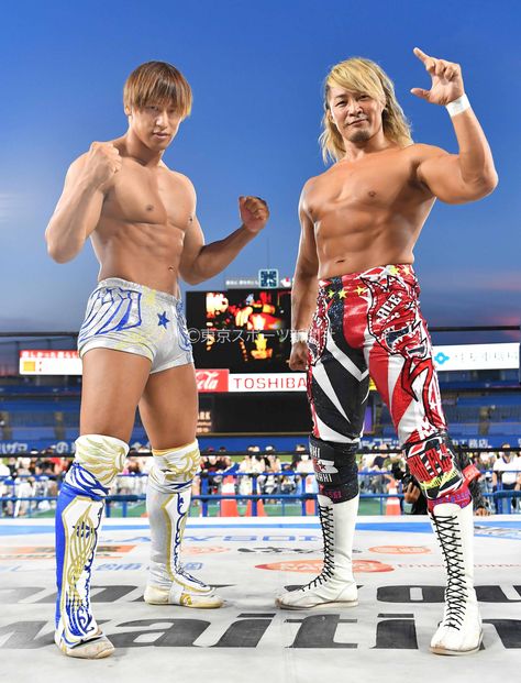 Ibushi Kota & Tanahashi Hiroshi Kota Ibushi, Japanese Wrestling, Japan Pro Wrestling, Wrestling Stars, Kenny Omega, Band Posters, Professional Wrestling, Pro Wrestling, Martial Arts