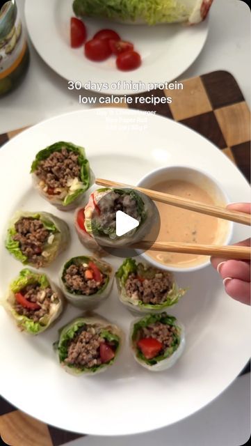 Rice Paper Rolls Healthy Recipes, Healthy Rice Paper Rolls Recipe, Rice Paper Rolls Low Calorie, High Protein Crispy Asian Cabbage Rolls, Cheeseburger Rice, California Crunch Roll Sushi Recipe, High Protein Low Calorie Recipes, Homemade Big Mac Sauce, Homemade Big Mac