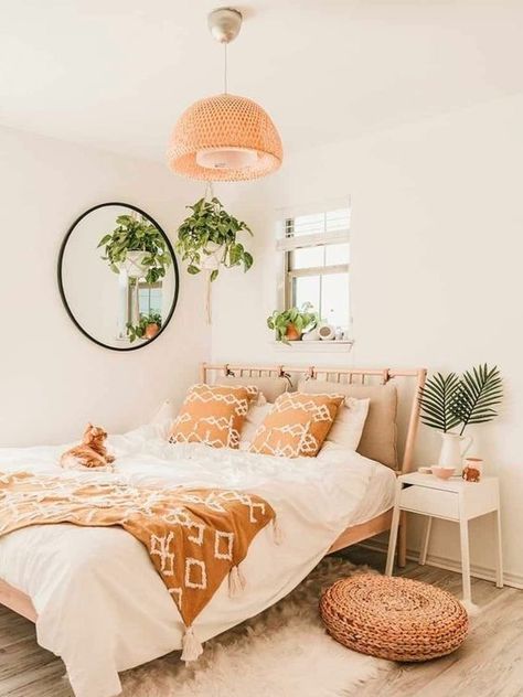 Orange Bedroom, Bedroom Orange, College Room, Redecorate Bedroom, Cozy Room Decor, Boho Room, Teen Bedroom Decor, Girl Bedroom Decor, Boho Dresses