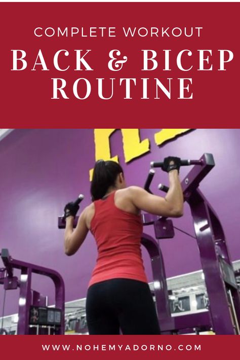 Bicep And Tricep Workout For Women Gym, Back And Biceps Workout Gym, Bicep And Back Workout, Back And Bicep Workout Gym, Bicep Gym, Planet Fitness Machines, Bicep Routine, Back Bicep Workout, Workout Planet Fitness