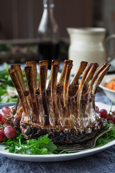 Crown Roast Recipe, Lamb Roast Recipe, Crown Roast, Braised Lamb, Lamb Roast, Lemon Vinaigrette, Kosher Recipes, Holiday Feast, Lamb Chops