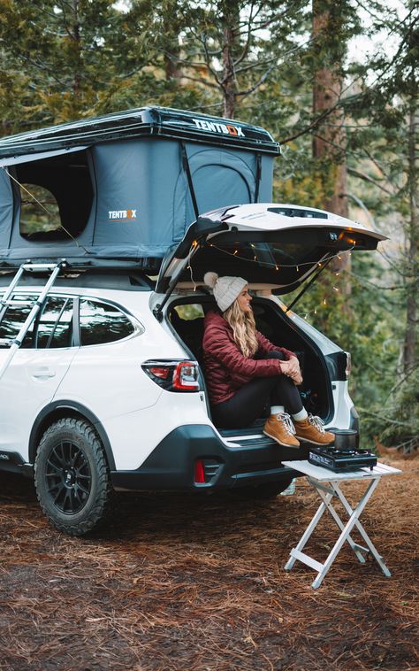 Subaru Outback Camping Outback Camping, Subaru Outback Offroad, Cozy Camping, Fuel Efficient Cars, Suv Camping, Camping Van, Rooftop Tent, Best Campgrounds, Subaru Cars