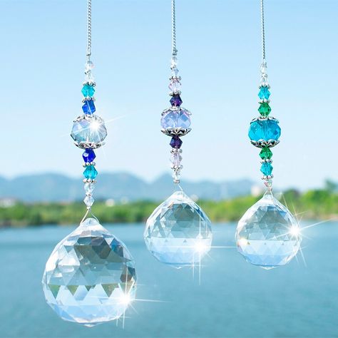 Rainbow Maker Window Prisms Suncatcher Clear Crystal Prism Ball Hanging Drops Pendant Home Garden Ornaments ,Pack of 3 Crystal Suncatchers Diy, Rainbow Window, Rainbow Maker, Hanging Crystals, Crystal Ornament, Crystal Prisms, Crystal Suncatchers, Prisms, Hanging Pendants