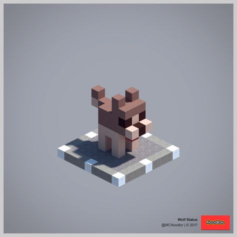 Wolf Statue Statue Minecraft, Minecraft Statue, Construction Minecraft, Minecraft Statues, Minecraft Decoration, Rumah Minecraft Sederhana, Voxel Art, Bangunan Minecraft, Minecraft Banners