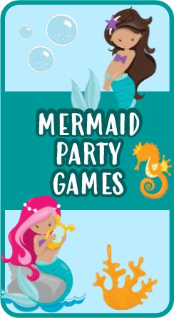 Games For Mermaid Birthday Party, Mermaid Camp Ideas, Mermaid Themed Party Games, Mermaid Theme Party Games, Mermaid Party Activities For Kids, Mermaid Birthday Activities, Mermaid Birthday Games, Animal Birthday Party Games, Mermaid Birthday Party Games