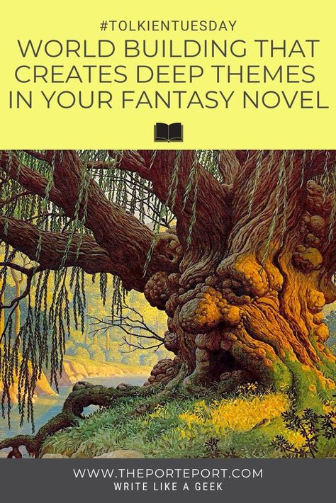 Oct 24, 2020 - World building in your novel can quickly turn into an info-dump. To avoid this, give your story's worldbuilding purpose by introducing deep themes. Take these fiction writing tips examining how Tom Bombadil does this in The Lord of the Rings Writing Fantasy Book, Novel Themes, World Building Tips, Writing Fantasy Novel, Fiction Writing Tips, Creative Nonfiction Writing, Tom Bombadil, Story Themes, Fantasy Writing