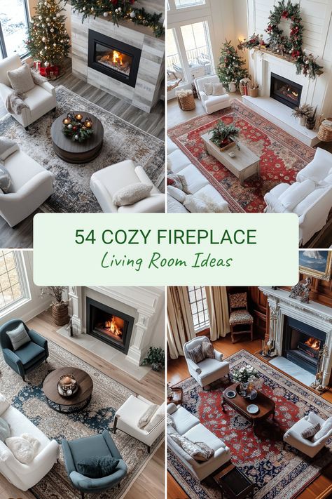 Create a warm and inviting atmosphere in your living space with these 54 cozy fireplace living room ideas. From rustic charm to modern elegance, discover various styles that enhance your home decor while adding a distinctive touch. Choose from beautiful mantels, stylish furniture arrangements, and decorative accents. Transform your living room into a sanctuary of warmth with our chic ideas that celebrate the magic of a fireplace. Whether you opt for traditional or contemporary vibes, each suggestion elevates your cozy ambiance during chilly nights. How To Arrange Living Room Furniture With Fireplace, Living Room Layout With Tv Over Fireplace, Living Room Configuration With Fireplace, Living Room Layout With Fireplace And Tv On Opposite Walls, Living Room Layouts With Fireplace, Living Room Arrangement With Fireplace, Furniture Arrangement Around Fireplace, How To Arrange Living Room Furniture, Furniture Around Fireplace