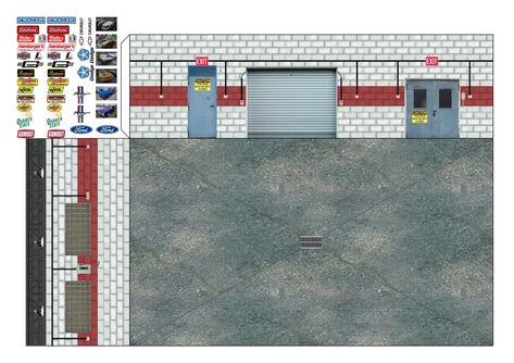 OtrosMediumGaragesD64d.pdf - Dysk Google Diy Hot Wheels Garage, Hot Wheel Parking Garage Diy, Hot Wheels Garage Diy, Diorama Ideas Hotwheels, Hot Wheel Printables, Hotwheels Diorama Printable, Garage Diorama Printables, Diy Diorama, 1/64 Diorama Printable