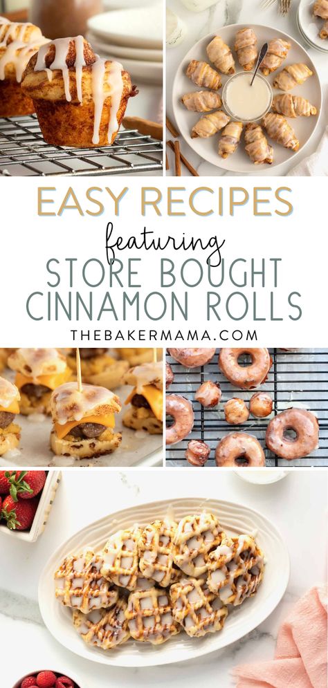 Store Cinnamon Roll Recipes, Cinnamon Roll Store Bought, Pillsbury Cinnamon Roll Waffles, What To Do With Cinnamon Roll Dough, Breakfast With Canned Cinnamon Rolls, What Can I Make With Cinnamon Rolls, Cinnamon Roll Dough Ideas, Cinnamon Roll Treats, Desserts With Canned Cinnamon Rolls