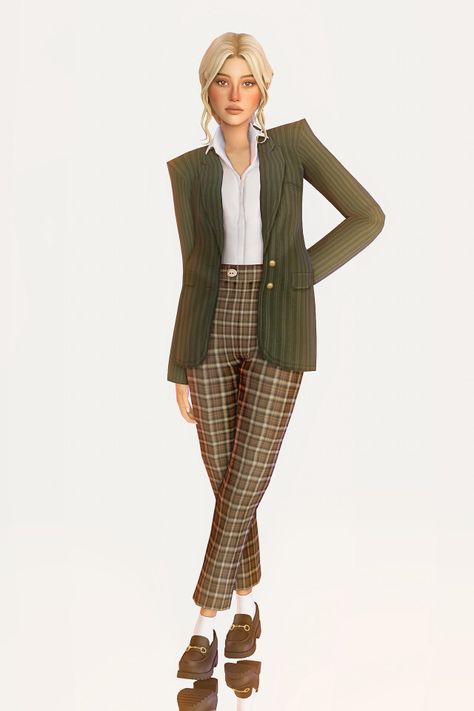 Riley's lookbook ࿐ ࿔*:･ﾟ 01. blazer & top | pants | socks (bg) | shoes 02. top | belt | skirt | boots 03. sweater | scarf |... Sweater Vest Sims 4 Cc, Sims 4 Cc Blazer Accessory, Sims 4 Cc Blazer Female, Sims 4 Cc Sweaters, Ts4 Cardigan Accessory, Sims 4 Scarf, Sims 4 Cc Maxis Match Accessory Cardigan, Corset Pants, Skirt Boots