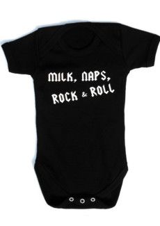 Alternative Baby Clothes, Rock Baby Showers, Funny Baby Grows, Baby Gift Bag, Rock N Roll Baby, Baby Shower Gift Bags, Baby Stocking, Cool Baby Clothes, Nursery Girl