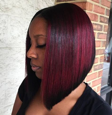 Black Hairstyles For Medium Hair African American Bobs Hairstyles, Black Bob Haircut, Red Bob Hair, Black Bob Hairstyles, Balayage Bob, American Hairstyles, Long Bob Haircuts, Layered Bob Hairstyles, Long Bob Hairstyles