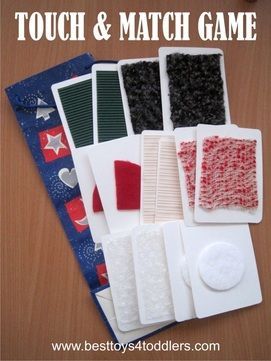 Touch and Match Game with textured cards - 4 different ways to play with one set of textured cards Braille Activities, Tactile Activities, Therapeutic Recreation, Sensory Games, Senses Activities, Recreation Therapy, Match Game, Best Toys, Sensory Bins