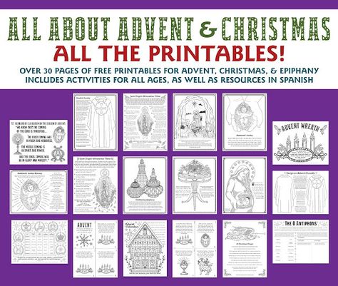 Look to Him and be Radiant: Alllllll the All about Advent & Christmas Printables- Free for you! Advent Prayers For Kids, Advent Catholic Activities, Catholic Advent Activities For Kids Free Printable, Advent Worksheets Free Printables, Free Advent Printables For Kids, Advent Lessons For Kids, Advent Activities For Kids Catholic, Advent Free Printable, Advent Prayers Catholic