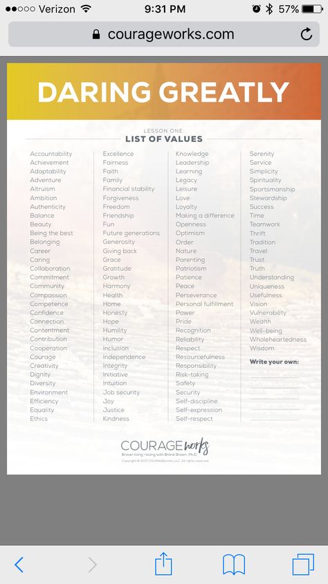 Values List, Daring Greatly, 5 Love Languages, Relationship Therapy, Family Legacy, Financial Stability, Brene Brown, Life Help, Instructional Coaching