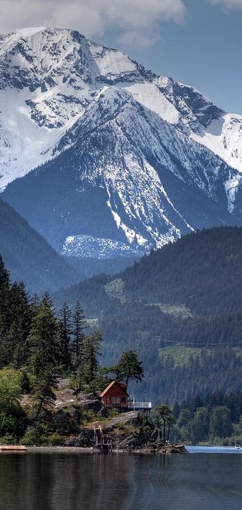 "Majestic Anderson Lake landscape" ~ British Columbia, Canada • photo: Pierre Leclerc Flathead Lake Montana, Flathead Lake, Western Landscape, Blue Hole, Mountain Wallpaper, Lake Landscape, Alam Yang Indah, Pretty Places, Mountain Landscape