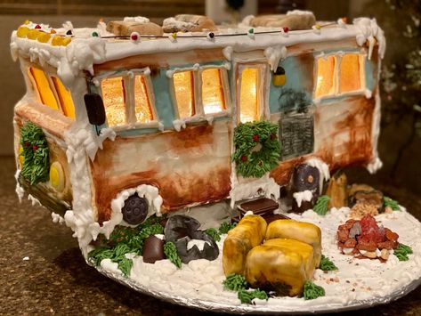 Christmas Vacation Gingerbread House, Making A Gingerbread House, Butterscotch Candy, Gingerbread House Parties, Make A Gingerbread House, Gingerbread House Designs, Camping Cabins, Gingerbread Party, Cousin Eddie