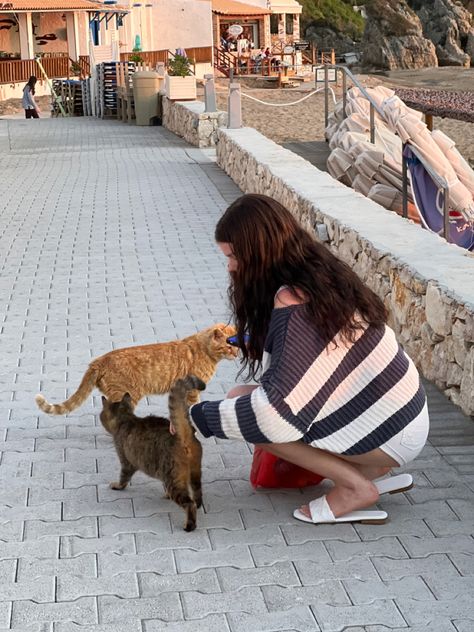 greece beach with cats Greece Aesthetic Instagram, Summer In Greece Aesthetic Vintage, Greek Beach Outfits, Crete Greece Aesthetic Outfits, Cyprus Aesthetic Outfits, Thessaloniki Greece Aesthetic, Living In Greece Aesthetic, Corfu Greece Outfits, Greece Girl Aesthetic