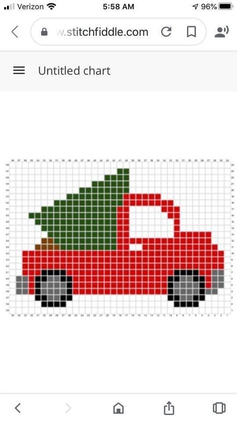 Red Truck Cross Stitch Pattern, Christmas Knitting Graphs, Truck Perler Bead Patterns, Plastic Canvas Letters, Diy Perler Bead Crafts, Christmas Stocking Pattern, Cross Stitch Christmas Ornaments, Plastic Canvas Tissue Boxes, Needlepoint Christmas