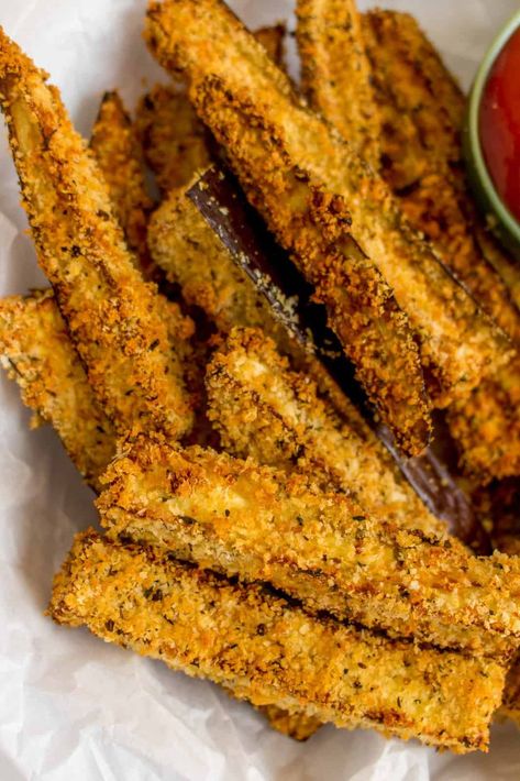 Air Fryer Eggplant, Spaghetti Squash Recipes Easy, Eggplant Fries, Healthy Fries, Air Fryer French Fries, Spaghetti Salad, Veggie Fries, Okra Recipes, Diet Apps