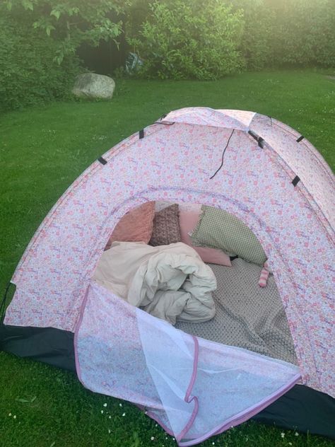 Tent Inside, First Camping Trip, Pink Tent, Tenda Camping, Camping Aesthetic, Home Decoration Ideas, Summer Plans, Summer Goals, Summer Bucket Lists