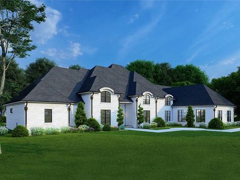 074H-0217: European Premier Luxury House Plan 4000 Sq Ft House Plans, Master Suite Plans, Two Master Suites, European Plan, Farm Plans, European House Plans, House Plans One Story, European House Plan, Built In Bbq