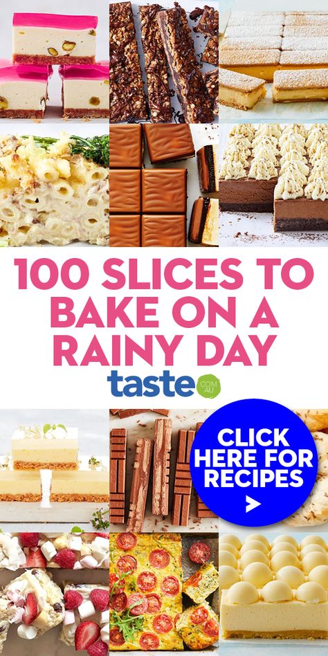 Savoury Slices Recipes, Best Slice Recipes, Chocolate Slice Recipe, Easy Slices Recipes, Sweet Tray Bake Recipes, Slice Bread Recipes, Easy Slice Recipes, Slices Recipes Easy, Baked Slices