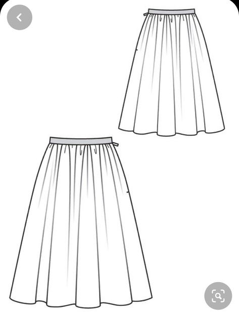 Olya Thompson, Formal Skirts, Romantic Skirt, Styling Skirts, Bell Skirt, Pattern Draping, Fashion Illustration Tutorial, Flat Drawings, Fashion Design Template