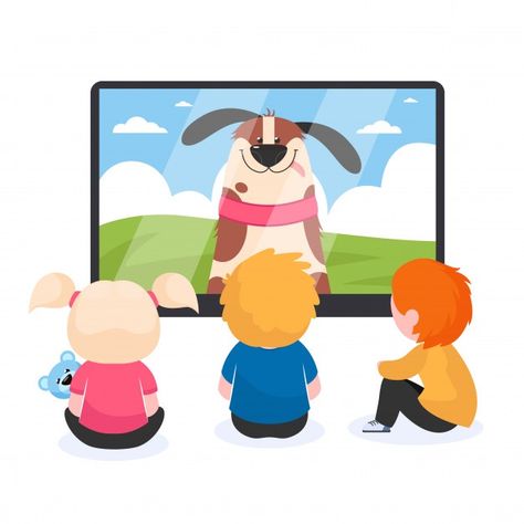 Children watching tv Free Vector | Free Vector #Freepik #freevector #people #technology #kids #dog Uk Vs Us, Tv Illustration, Comprehension Kindergarten, Reading Comprehension Kindergarten, Action Pictures, Illustration For Kids, Kids Watch, Child Rearing, Watch Cartoons