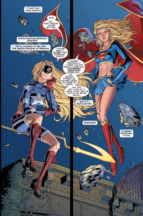 #supergirl #stargirl #karadanvers #courtneywhitmore #karazorel #dccomics #jsa Stargirl Dc Comics, El Diablo Dc Comics, Dc Comics Tattoos, Enchantress Dc Comics, Stargirl Dc, Zoom Dc Comics, Dc Comics Characters Heroes, Azrael Dc Comics, Martian Man