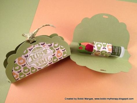 Pal Guest Stamper: Bobbi M. - Stampin' Up! Demonstrator - Mary Fish, Stampin' Pretty Blog, Stampin' Up! Card Ideas & Tutorials Makeup Christmas Gifts, Lip Balm Packaging, Mary Fish, Stampin Pretty, Lip Balm Holder, 3d Paper Crafts, Chapstick Holder, Craft Sale, Gift Card Holder